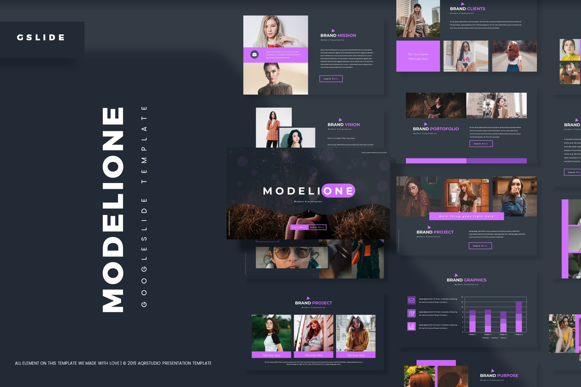 Modelione - Google Slides Template, a Presentation Template by AQR Studio