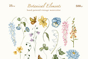 Vintage Garden Watercolor Clipart, a Decorative Illustration by Ooh Lily (Thumbnail 21 of 23)