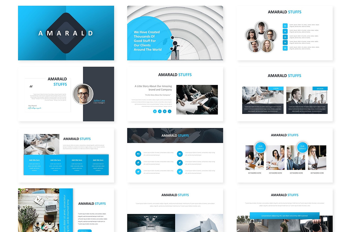 Amarald - Google Slides Template, a Presentation Template by AQR Studio