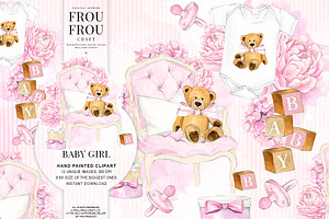 Baby Girl Pink Pregnancy Clipart