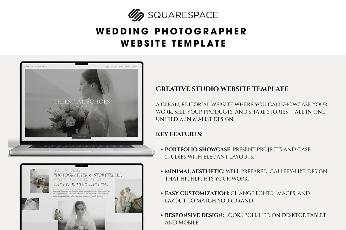 Squarespace Photographer Website, a Squarespace Template by Mockup Art Atelier (Photo 9 of 14)