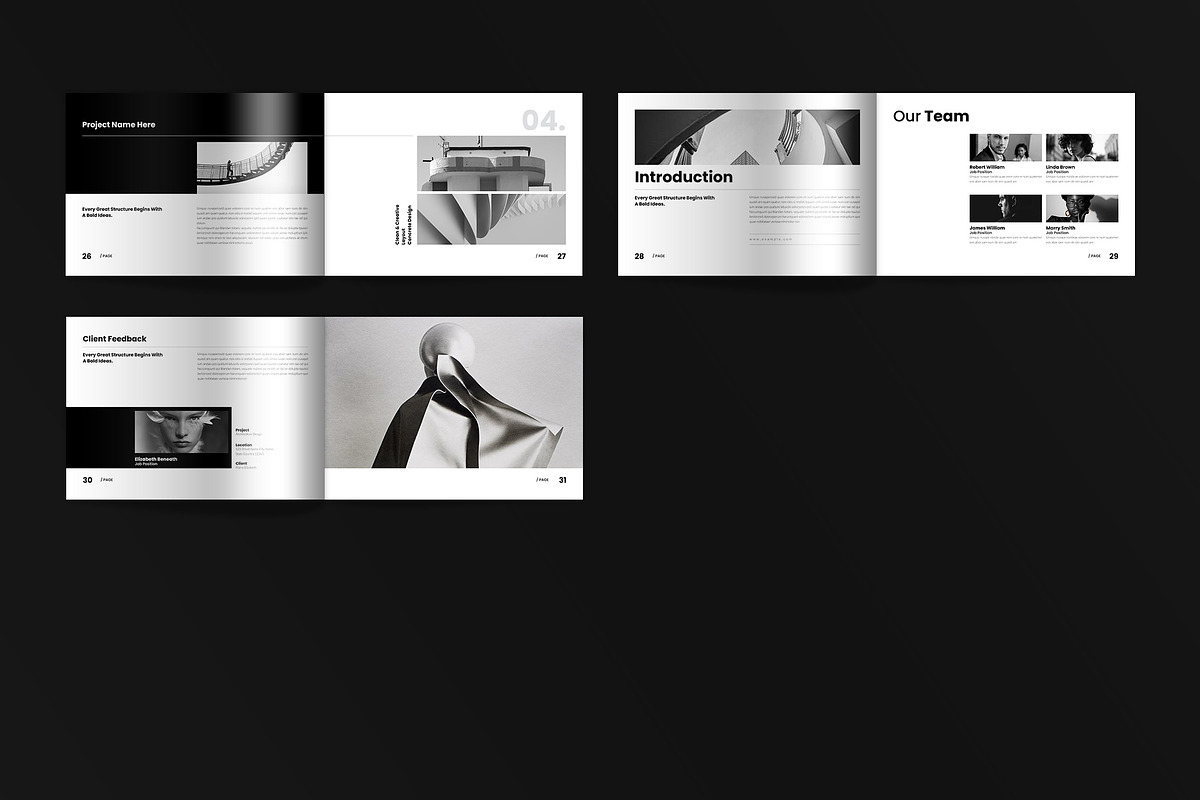 Architecture Portfolio Template, a Brochure Template by Spark_Creative (Photo 12 of 12)