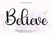 Believe, a Handwritten Font by InermediaSTUDIO (Thumbnail 1 of 7)