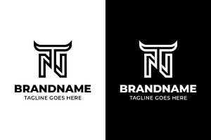 Letters TN or NT Bull Logo, a Branding & Logo Template by Pray Art Design Studio