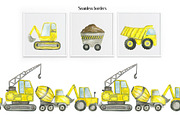 Watercolor Construction clipart, a Decorative Illustration by WatercolorColorDream (Thumbnail 5 of 12)