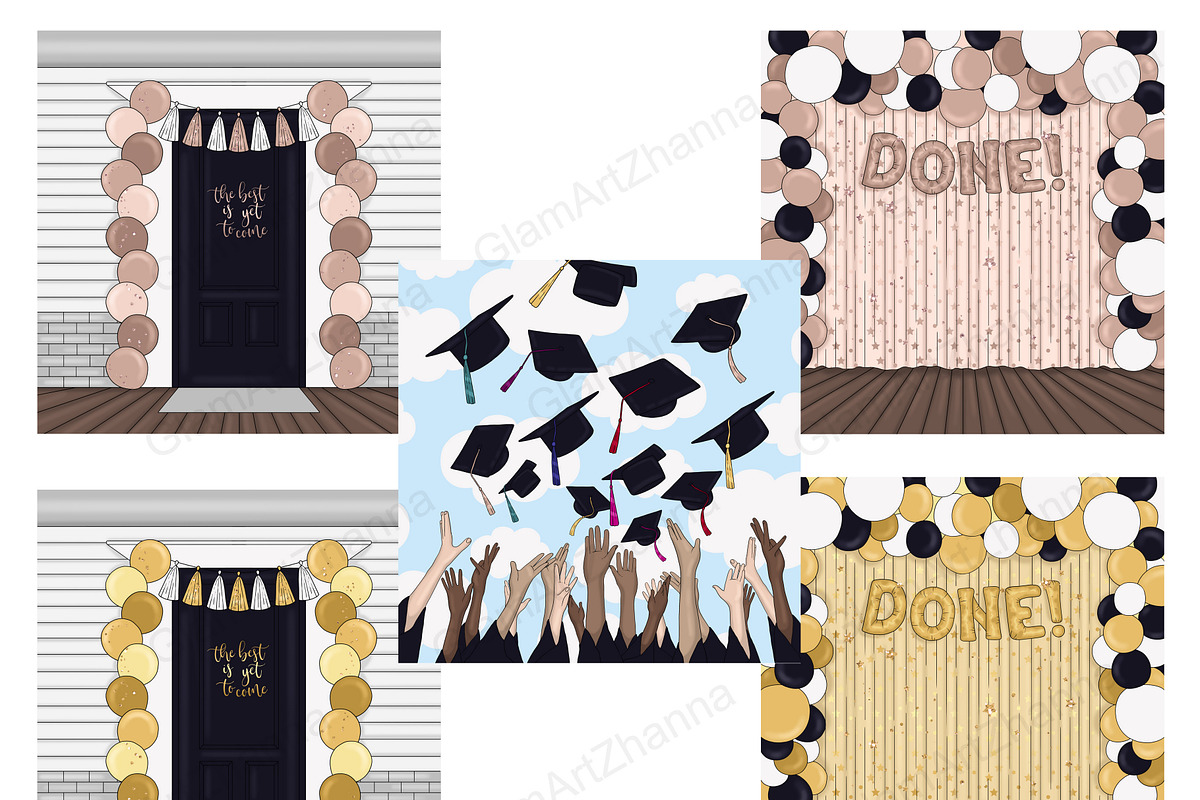 Graduation Scene, an Education Illustration by GlamArtZhanna (Photo 2 of 4)