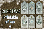 Christmas printable gift tags snow, a Card Template by Area (Thumbnail 1 of 2)