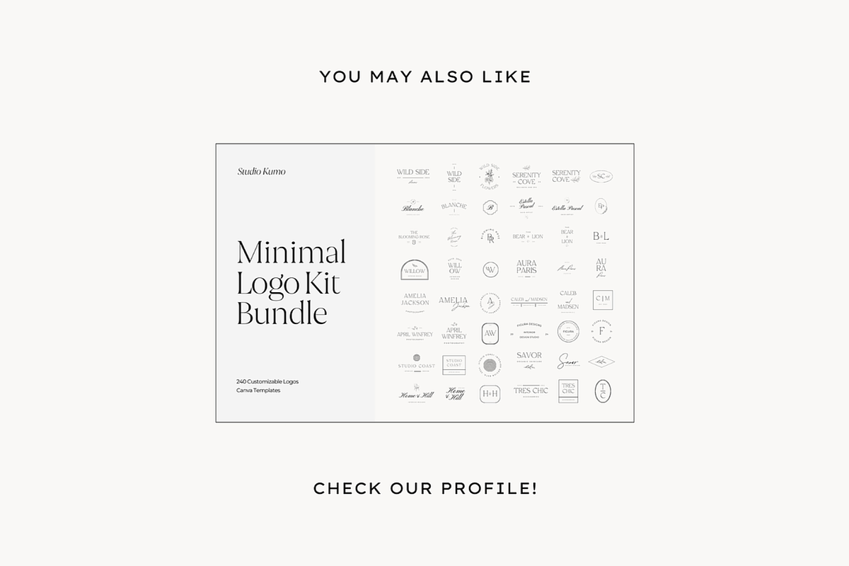 Minimal Logo Kit Bundle Volume 2, a Branding & Logo Template by Studio Kumo (Photo 13 of 13)