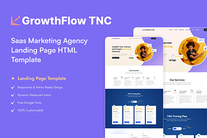 GrowthFlow - SaaS Website Template, a HTML Template by TNCFlow