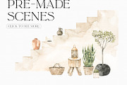 Watercolor Interior, decor & plants, a Decorative Illustration by Kate Macate (Thumbnail 7 of 10)