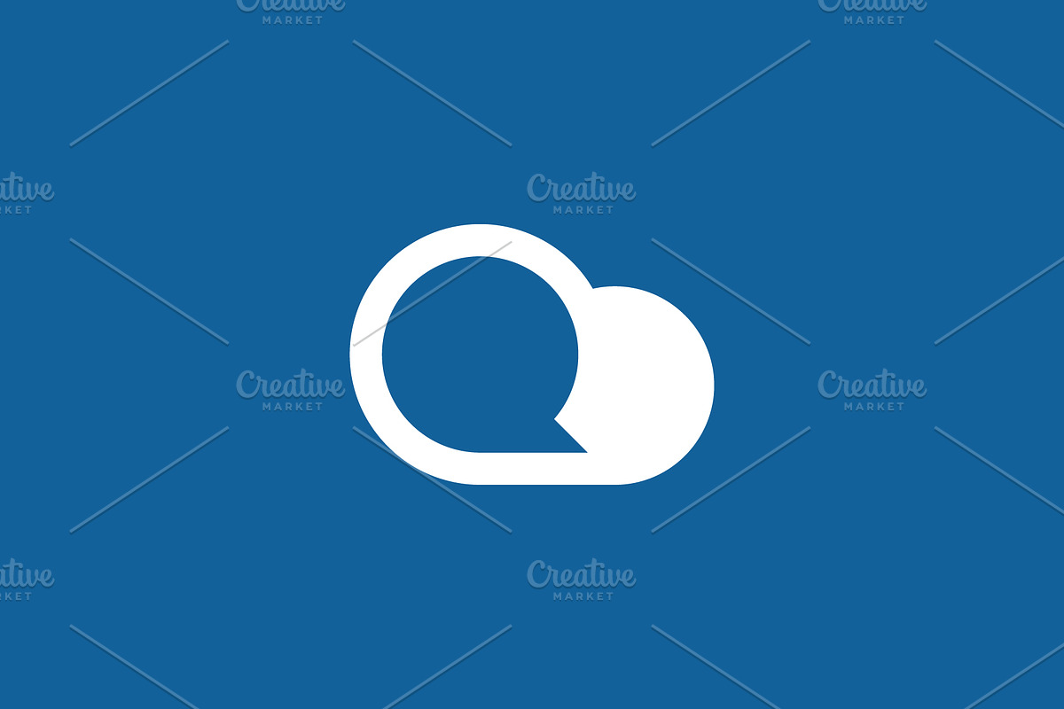 cloud chat logo, a Branding & Logo Template by Rasagama Studio