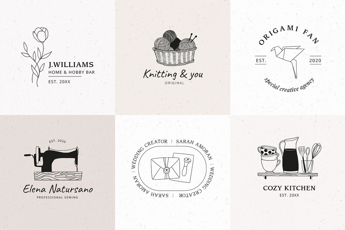 Home & Hobby | Line Logo kit, a Branding & Logo Template by Kate Macate (Photo 15 of 16)