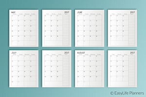 Monthly Dated Planner 7.25 X 9.25