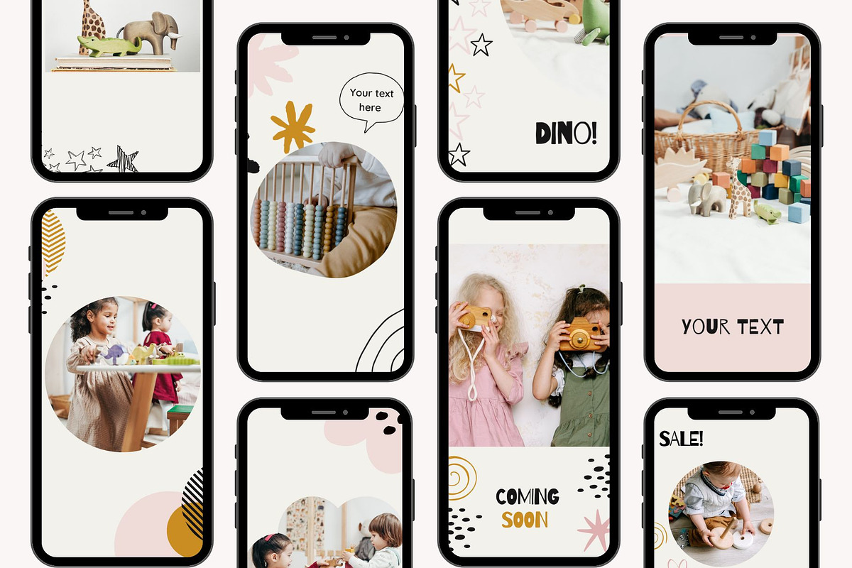 Kids Instagram Post & Stories Canva, a Social Media Template by Yaaas Design (Photo 12 of 16)