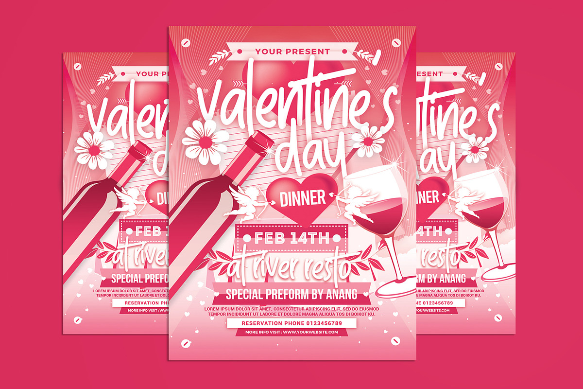 Valentine Dinner Flyer, a Flyer Template by Muhamad Iqbal hidayat (Photo 1 of 4)
