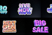 Holographic Text Effect After Effect, a Social Media Template by Loin Studio (Thumbnail 1 of 3)
