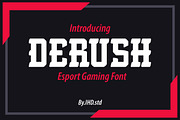 Derush Esport Gaming Font, a Blackletter Font by IHDSTD (Thumbnail 1 of 11)