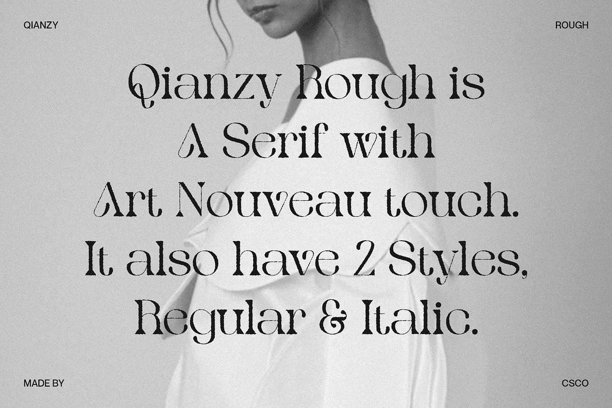 Qianzy Rough, a Serif Font by Craft Supply Co. (Photo 3 of 8)