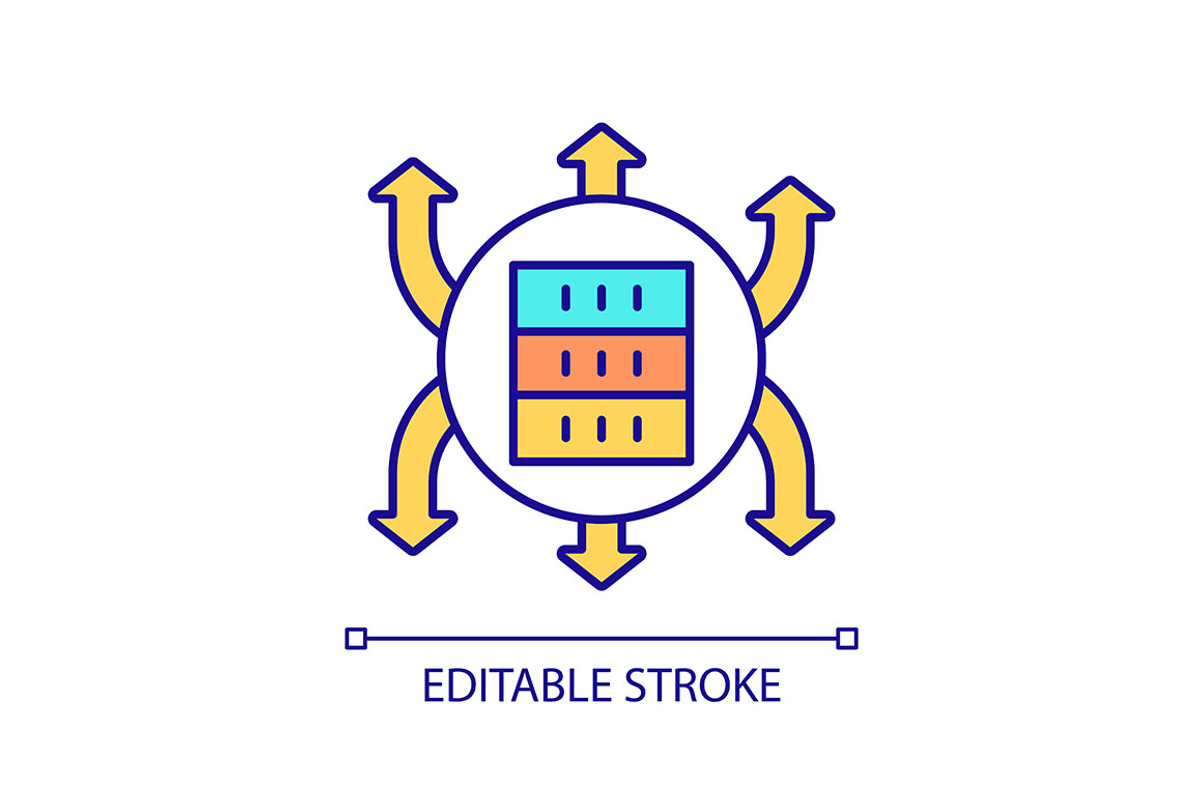 Sharing digital information RGB, an Outline Icon by IMG Visuals