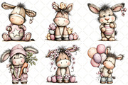 Whimsical Easter Donkey Clipart, an Illustration by Black Bird Studio (Thumbnail 3 of 6)