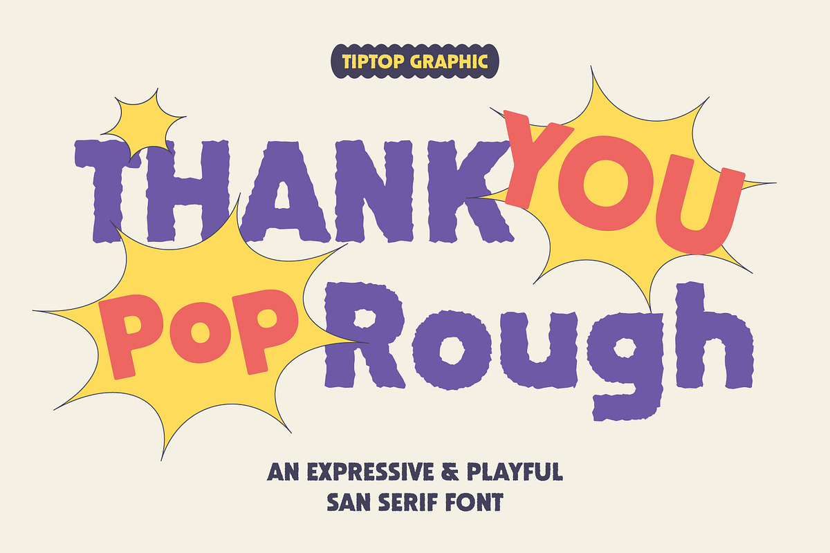 Pop Rough – Expressive Playful Font, a Sans Serif Font by Tiptop Graphic (Photo 10 of 10)