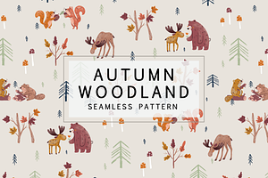 Autumn Woodland Pattern Design