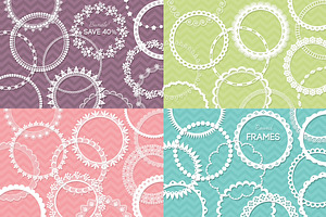 48 Round Lace Frames Bundle Save 40%