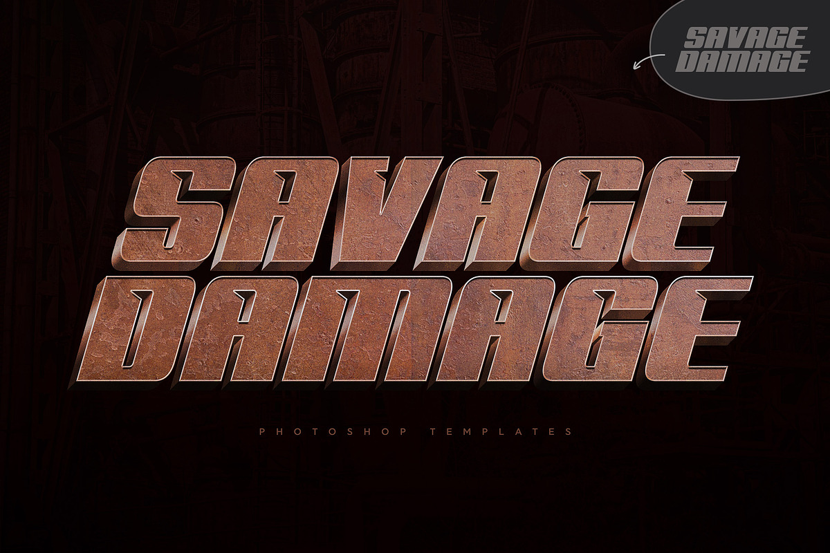 Rusty Metal Text Effects, a Layer Style Add-On by Andrew Skoch Design (Photo 7 of 9)