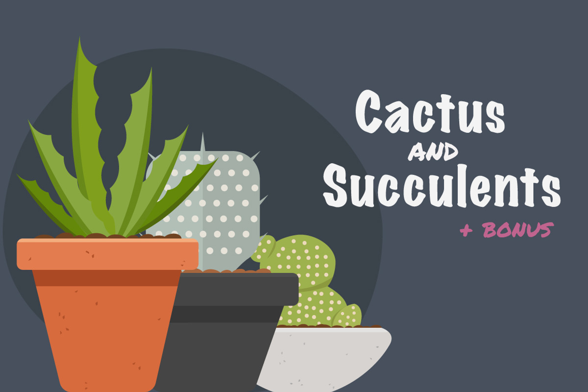 Vector illustration cactus, an Object Graphic by BSVIT (Photo 1 of 4)
