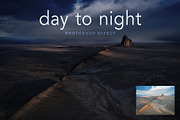 Day to Night Scene Photoshop Effect, a Templates & Theme by velvetmade.designs (Thumbnail 1 of 8)