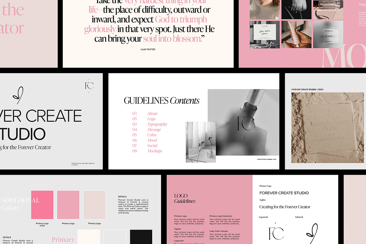 Create Brand Guidelines, a Branding & Logo Template by Forever Create Studio (Photo 2 of 7)