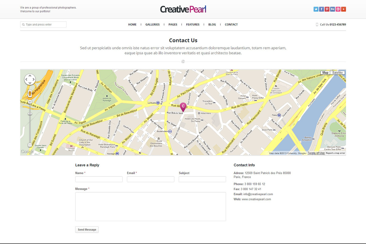 CreativePearl Photography Responsive, a Websites & App Template by weblion (Photo 16 of 16)