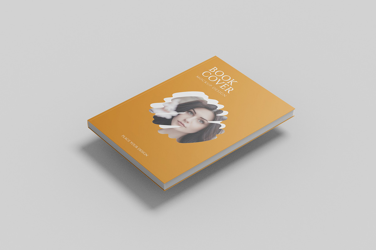 Realistic Book Cover Mockup, a Books & Magazine Mockup by Graphic Deal