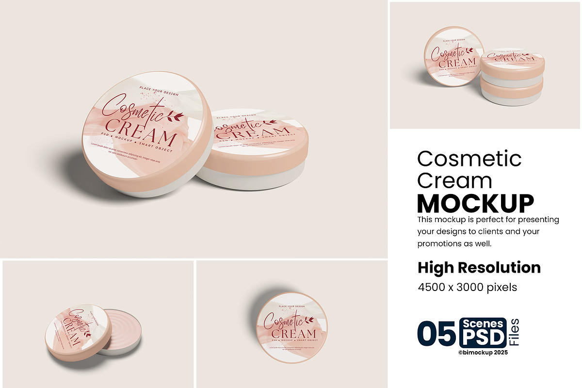 Cosmetic Cream Mockup, a Product Mockup by bimockup (Photo 1 of 6)
