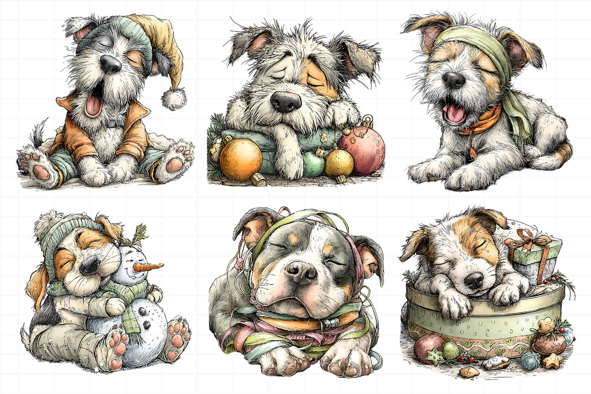 Lazy Christmas Dog Sublimation Clipr, an Illustration by Daily.Designs (Photo 4 of 5)