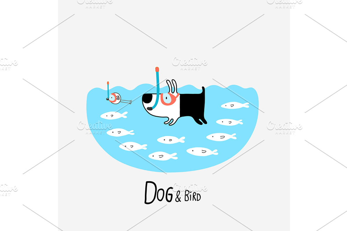 Dog & Bird Collection 3, an Animal Illustration by Irene Loal (Photo 2 of 11)