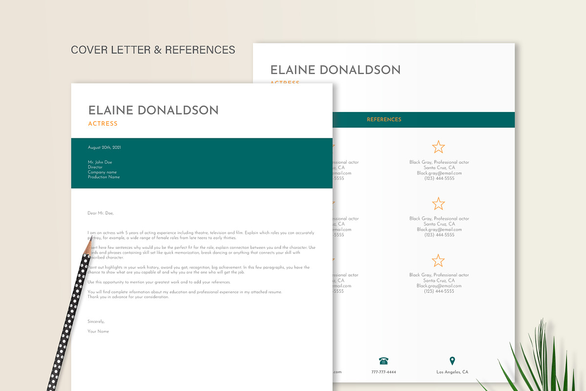 Actor, Actress Resume, a Resume Template by Stanin Studio (Photo 4 of 10)