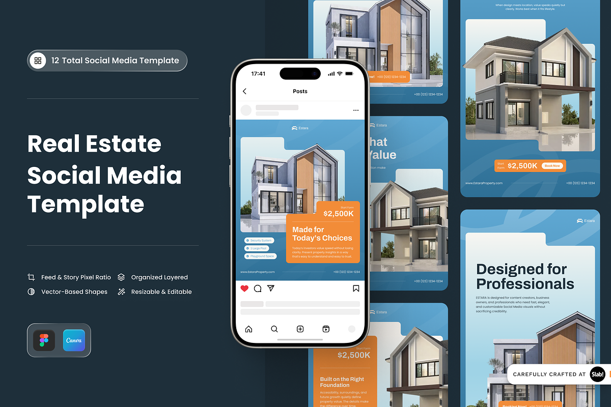 Estara - Real Estate Social Media, a Social Media Template by SLAB! Design (Photo 1 of 8)