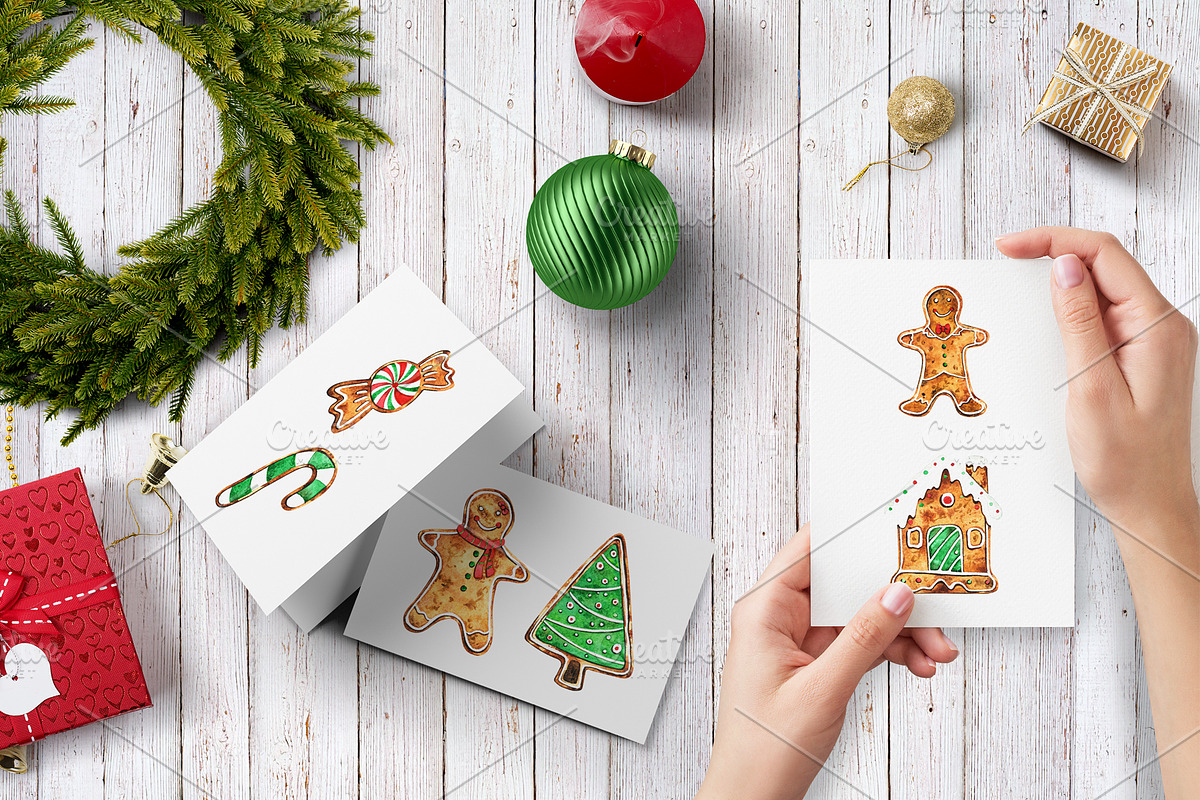 Gingerbread Cookies Collection, a Food Illustration by Olga Alexeenko (Photo 3 of 3)