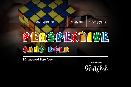 Perspective Sans Bold, a Sans Serif Font by BULENT YUKSEL