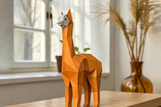 Alpaca sculpture - 3d papercraft, a Card Template by PAPER amaze (Thumbnail 4 of 5)