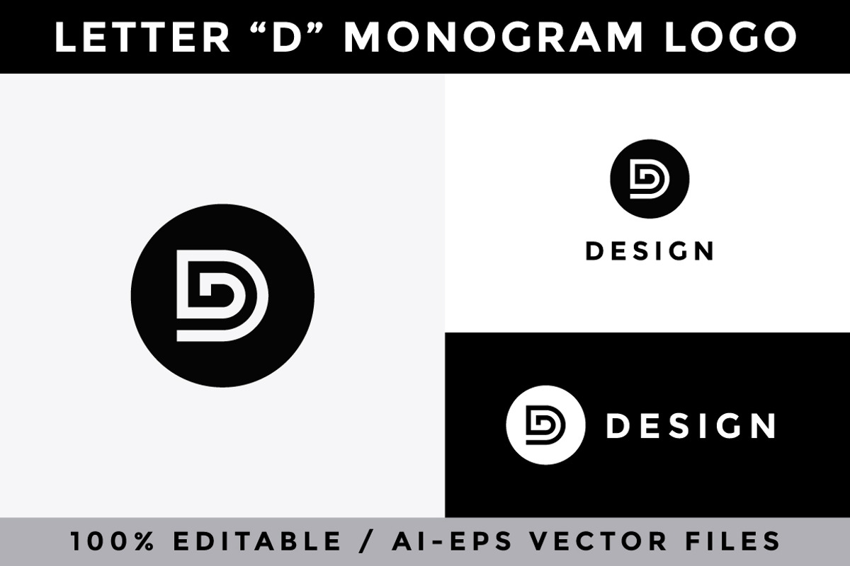 Letter D Monogram Logo, a Branding & Logo Template by Mauro Bertolino (Photo 6 of 6)