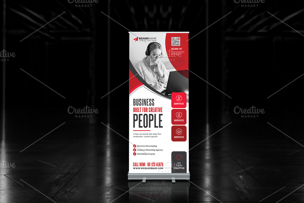 Corporate Roll Up Banner, a Poster Template by GraphicsBurg (Photo 5 of 5)
