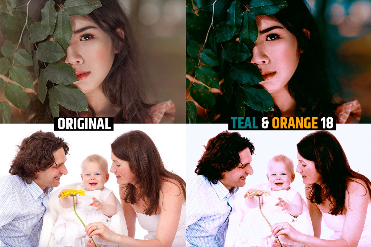 Orange & Teal 30 Cinematic FILM LUTS, a Plug-in Add-On by WeLovePresets (Photo 20 of 61)