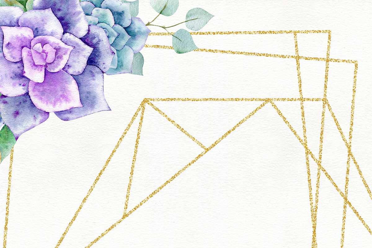 Succulent watercolor clipart, an Illustration by Nebbia (Photo 3 of 10)