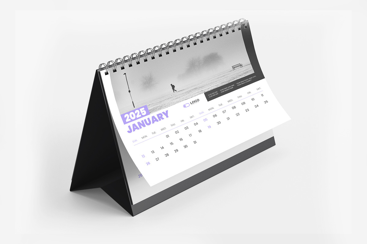 2025 desk calendar design template, a Stationery Template by Tanmoy Topu