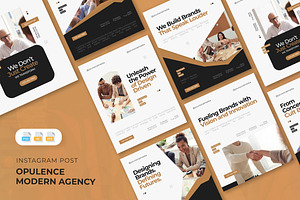 Opulence Agency - Instagram Post, a Social Media Template by AQR Studio