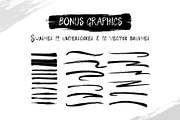 RUSHLING textured font +Vector bonus, a Script Font by ArtemKovalenco (Thumbnail 6 of 6)