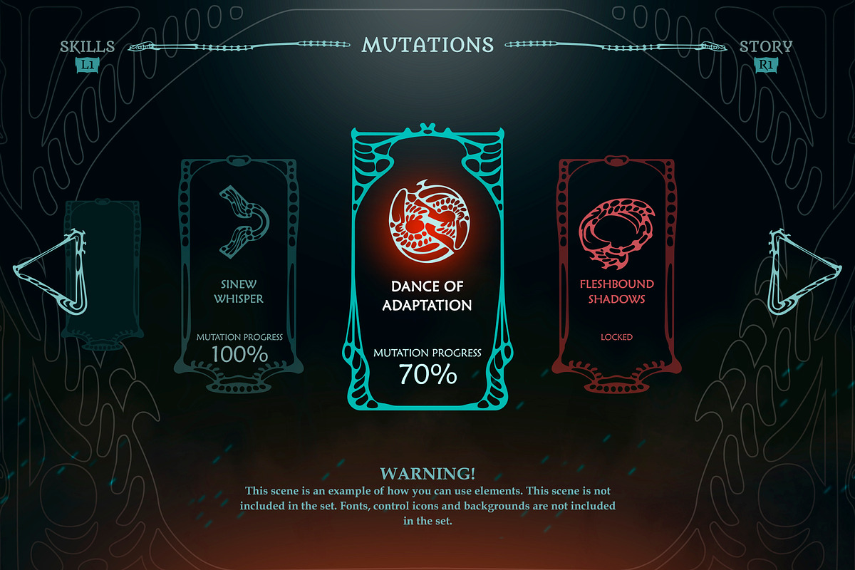 Biopunk UI Set, an Object Illustration by Olga Ryzychenko (Photo 8 of 8)