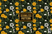 Cute Floral Dandelion Digital Papers, a Pattern Graphic by Creative Store (Thumbnail 3 of 5)